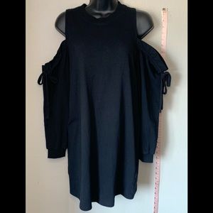 LUSH Black Sweatshirt Dress